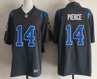 Men's Indianapolis Colts #14 Alec Pierce Anthracite 2026 Vapor Rivalries Collection Limited Stitched Jersey