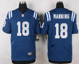 Men's Indianapolis Colts #18 Peyton Manning Royal Blue Retired Player NFL Nike Elite Jersey