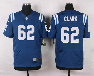 Men's Indianapolis Colts #62 Le'Raven Clark Royal Blue Team Color NFL Nike Elite Jersey