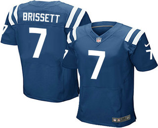 Men's Indianapolis Colts #7 Jacoby Brissett Royal Blue Team Color Stitched NFL Nike Elite Jersey