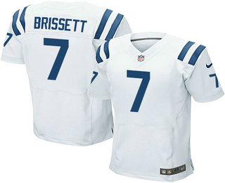 Men's Indianapolis Colts #7 Jacoby Brissett White Road Stitched NFL Nike Elite Jersey