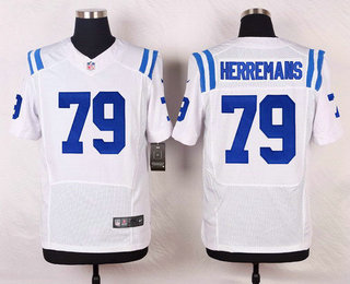 Men's Indianapolis Colts #79 Todd Herremans White Road NFL Nike Elite Jersey