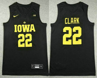 Men's Iowa Hawkeyes #22 Caitlin Clark Black Alternate College Basketball Jersey