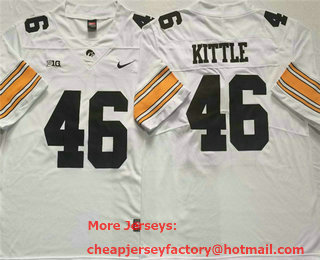 Men's Iowa Hawkeyes #46 George Kittle White 2020 Vapor Untouchable Limited Stitched Nike Jersey