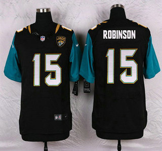 Men's Jacksonville Jaguars #15 Allen Robinson Black Team Color NFL Nike Elite Jersey