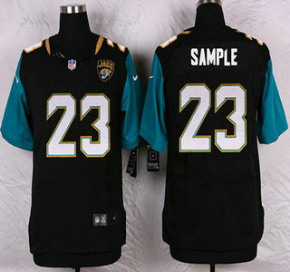 Men's Jacksonville Jaguars #23 ames Sample Black Team Color NFL Nike Elite Jersey