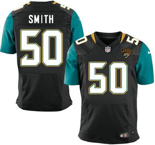 Men's Jacksonville Jaguars #50 Telvin Smith Black Team Color NFL Nike Elite Jersey