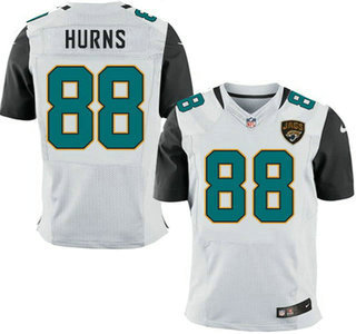 Men's Jacksonville Jaguars #88 Allen Hurns White Road NFL Nike Elite Jersey