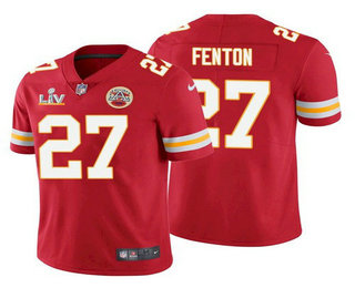 Men's Kansas City Chiefs #27 Rashad Fenton Red 2021 Super Bowl LV Limited Stitched NFL Jersey