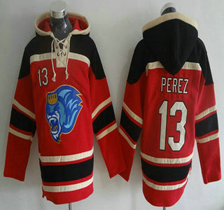 Men's Kansas City Royals #13 Salvador Perez Red MLB Baseball Hoodie