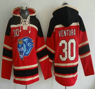 Men's Kansas City Royals #30 Yordano Ventura Red MLB Baseball Hoodie