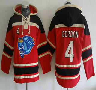 Men's Kansas City Royals #4 Alex Gordon Red MLB Baseball Hoodie