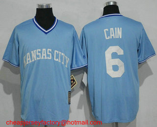 Men's Kansas City Royals #5 George Brett Retired Light Blue Pullover Cool Base Cooperstown Collection Jersey