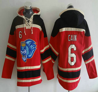 Men's Kansas City Royals #6 Lorenzo Cain Red MLB Baseball Hoodie
