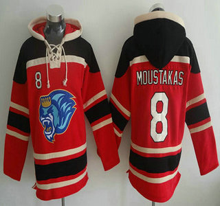 Men's Kansas City Royals #8 Mike Moustakas Red MLB Baseball Hoodie