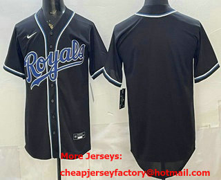 Men's Kansas City Royals Blank 2026 Black Fashion Cool Base Jersey