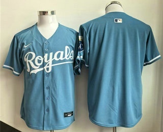 Men's Kansas City Royals Blank Light Blue Limited Stitched Jersey