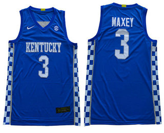 Men's Kentucky Wildcats #3 Tyrese Maxey Blue College Basketball 2019 Nike Swingman Stitched NCAA Jersey