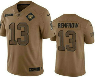 Men's Las Vegas Raiders #13 Hunter Renfrow Limited Brown 2023 Salute To Service Jersey