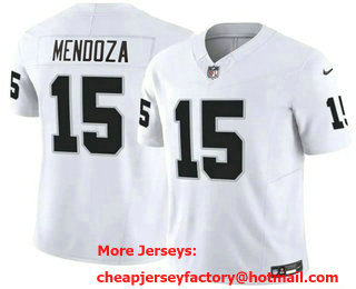 Men's Las Vegas Raiders #15 Fernando Mendoza Limited White FUSE Vapor Jersey