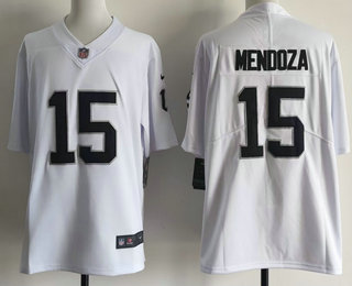 Men's Las Vegas Raiders #15 Fernando Mendoza Limited White Vapor Jersey