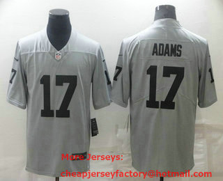 Men's Las Vegas Raiders #17 Davante Adams Nike Grey Gridiron 2022 Vapor Untouchable NFL Gray Limited Jersey