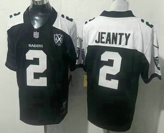 Men's Las Vegas Raiders #2 Ashton Jeanty Limited Black Thanksgiving FUSE Vapor Jersey