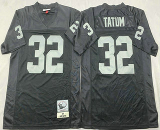 Men's Las Vegas Raiders #32 Jack Tatum Black Throwback Stitched Jersey