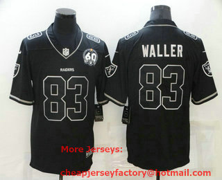 Men's Las Vegas Raiders #83 Darren Waller Black Shadow 2021 Vapor Untouchable Stitched Nike Limited Jersey