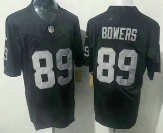 Men's Las Vegas Raiders #89 Brock Bowers Black FUSE Vapor Limited Stitched Jersey