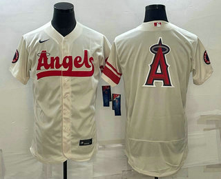 Men's Los Angeles Angels 2022 Cream City Connect Team Big Logo Flex Base Stitched Jersey 01