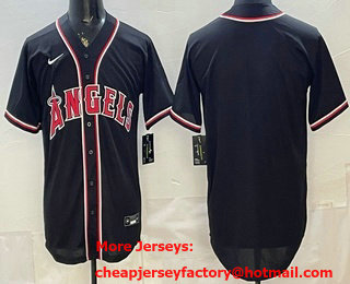 Men's Los Angeles Angels Blank 2026 Black Fashion Cool Base Jersey