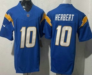 Men's Los Angeles Chargers #10 Justin Herbert Limited Blue FUSE Vapor Jersey