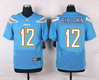 Men's Los Angeles Chargers #12 Travis Benjamin Light Blue Alternate Stitched NFL Nike Elite Jersey