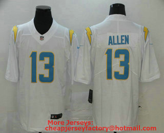 Men's Los Angeles Chargers #13 Keenan Allen White 2020 NEW Vapor Untouchable Stitched NFL Nike Limited Jersey