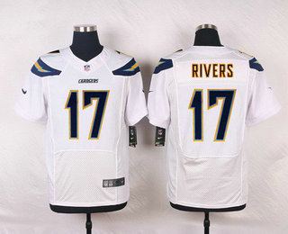 Men's Los Angeles Chargers #17 Philip Rivers White Road NFL Nike Elite Jersey