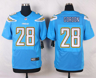Men's Los Angeles Chargers #28 Melvin Gordon Light Blue Alternate NFL Nike Elite Jersey