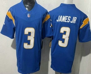 Men's Los Angeles Chargers #3 Derwin James Jr Limited Blue FUSE Vapor Jersey