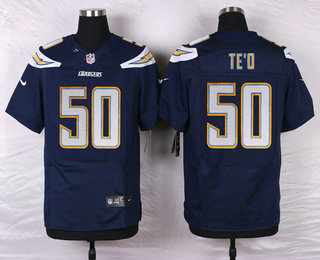 Men's Los Angeles Chargers #50 Manti Te'o Navy Blue Team Color NFL Nike Elite Jersey