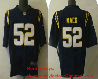 Men's Los Angeles Chargers #52 Khalil Mack Navy Blue 2022 Vapor Untouchable Stitched NFL Nike Limited Jersey