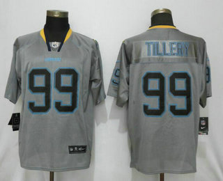 Men's Los Angeles Chargers #99 Jerry Tillery Lights Out Gray NFL Nike Elite Jersey