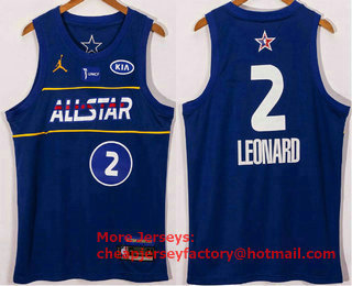 Men's Los Angeles Clippers #2 Kawhi Leonard Blue 2021 All-Star Eastern Conference Stitched NBA Jersey