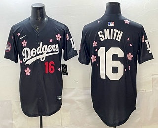 Men's Los Angeles Dodgers #16 Will Smith Black 2025 Tokyo Series Limited Jersey