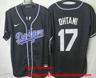 Men's Los Angeles Dodgers #17 Shohei Ohtani 2026 Black Fashion Cool Base Jersey