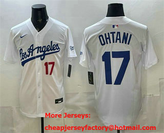 Men's Los Angeles Dodgers #17 Shohei Ohtani White Alternate Stadium Jersey