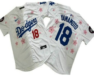 Men's Los Angeles Dodgers #18 Yoshinobu Yamamoto White 2025 Tokyo Series Limited Jersey
