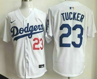 Men's Los Angeles Dodgers #3 Kyle Tucker White Limited Jersey