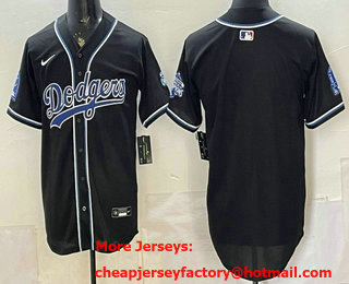 Men's Los Angeles Dodgers Blank 2026 Black Fashion Champions Cool Base Jersey