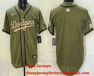 Men's Los Angeles Dodgers Blank Olive 2025 World Series Champions Limited Jersey
