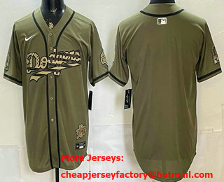 Men's Los Angeles Dodgers Blank Olive 2025 World Series Champions Limited Jersey